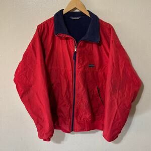 Vintage 90s Patagonia Fleece Lined Red Windbreaker Jacket Size Men’s L